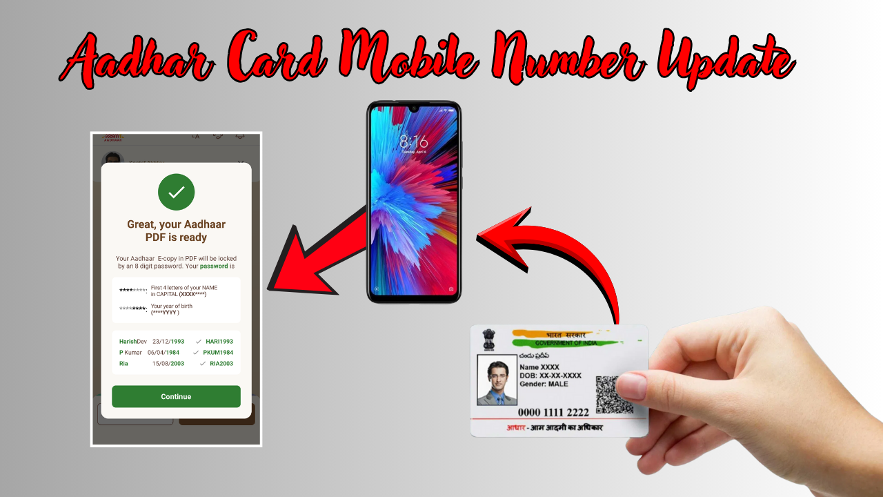 Aadhaar Card Mobile Number Update