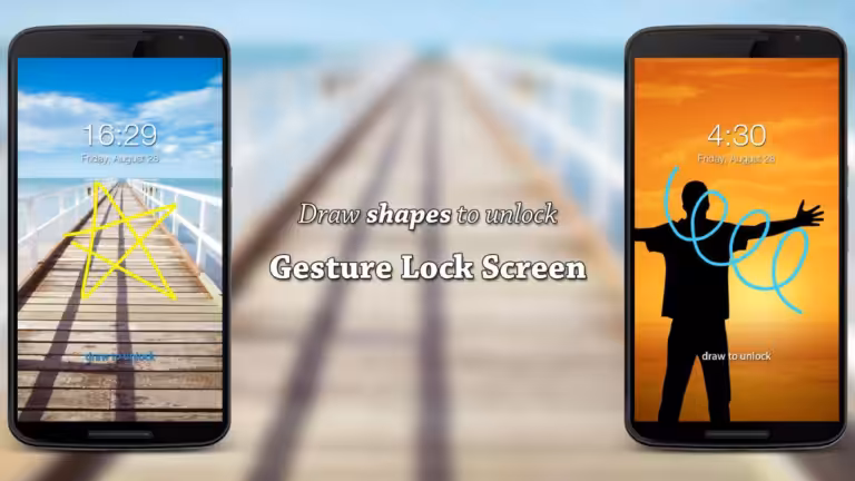 Gesture Simple Name Lock Screen