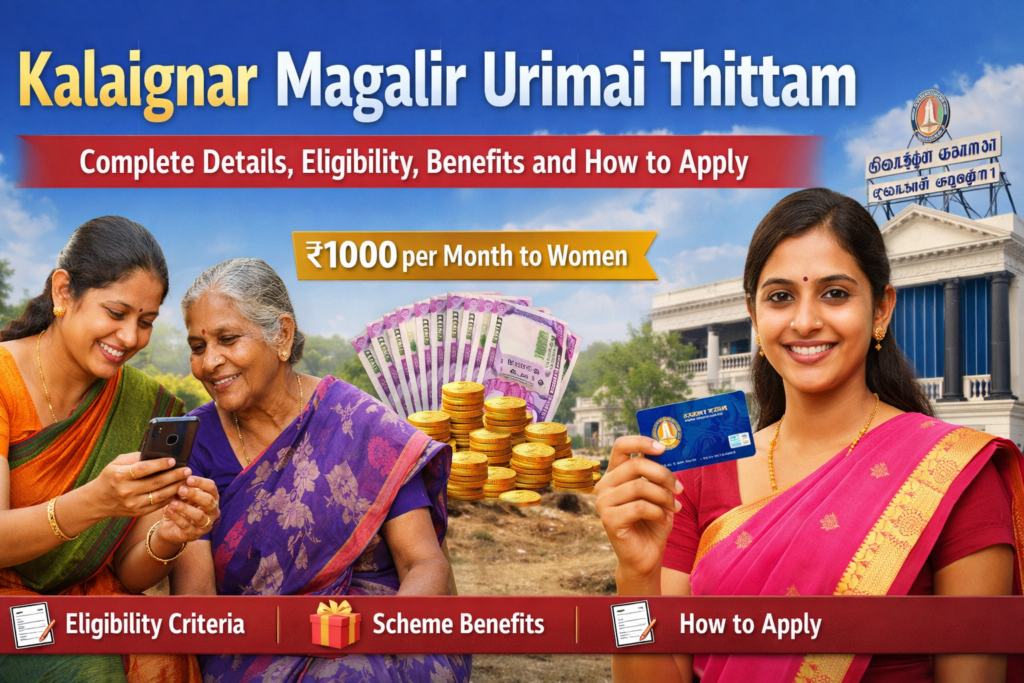 Kalaignar Magalir Urimai Thittam – Complete Details, Eligibility, Benefits and How to Apply