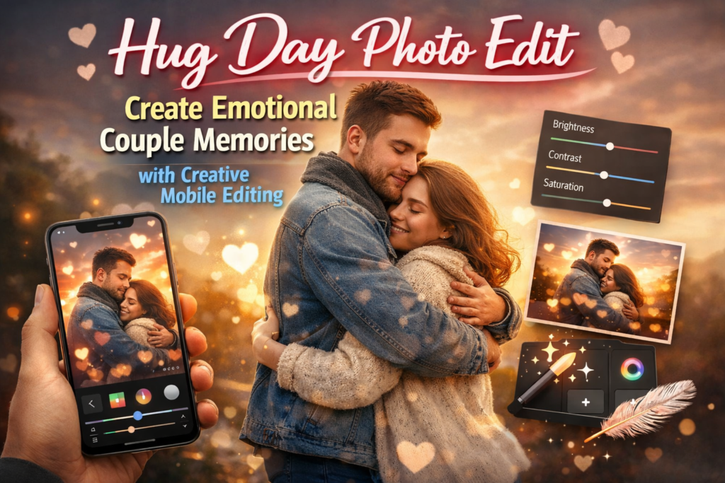 Hug Day Photo Edit – Create Emotional AI Hug Images Easily What is Hug Day Photo Editing? Hug Day Photo Edit is a trending style of AI and mobile photo editing where people create romantic or emotional hug-themed images for Valentine week. Instead of normal filters, users add cinematic lighting, warm colors, and realistic hugging poses to express love visually. Hug Day visuals focus on comfort, connection, and meaningful storytelling through photos shared on social media. Why Hug Day Edits Are Trending on Social Media In recent years, Hug Day photo edits have become viral because AI tools allow anyone to create emotional couple visuals without professional editing skills. Creators use these edits for Instagram stories, WhatsApp status, and blog content since they look personal rather than stock images. The emotional feel of hugging images makes them highly shareable and relatable online. Role of AI in Modern Hug Day Photo Editing Artificial intelligence has completely changed photo editing trends. AI tools can now analyze facial expressions, lighting, and body positions to create natural-looking hug scenes automatically. Many platforms transform static photos into realistic emotional visuals or even animated hugging clips, making editing faster and more creative. How Hug Day Photo Editing Works The editing process is simple and beginner friendly. Users upload a clear photo, add a Hug Day prompt or choose a template, and the AI generates a warm, romantic image. A well-written prompt helps the AI focus on natural expressions, soft backgrounds, and cinematic color grading so the result feels realistic instead of artificial. Popular Styles Used in Hug Day Photo Edits Most Hug Day images use soft blur backgrounds, golden sunlight tones, and emotional poses. Cinematic photography effects like shallow depth of field or portrait lighting are common because they enhance the romantic mood. These styles help turn a normal photo into a professional-looking Valentine themed image. Using AI Hug Prompts for Better Results AI prompts are text instructions that tell the editing tool exactly what type of image you want. A Hug Day prompt might include details like “warm romantic hug,” “natural expressions,” or “cinematic lifestyle photography.” Clear prompts improve realism and reduce editing time because the AI understands the emotional goal. Hug Day Photo Editing Without Advanced Skills One reason this trend is growing quickly is its simplicity. Even beginners can create emotional edits by uploading high-quality images and selecting ready-made templates. AI technology removes the need for complex tools like Photoshop timelines or manual masking, making creative editing accessible to everyone. Creative Uses of Hug Day Photo Edits Couples often create Hug Day images to celebrate love, while friends use them to show appreciation and support. Bloggers and content creators design custom visuals for seasonal posts, helping their pages stand out with original emotional content rather than generic stock photos. Tips to Make Your Hug Day Photo Look Cinematic Choosing a high-resolution image with natural lighting improves AI accuracy and facial detail. Front-facing poses work best because the editing tools can analyze expressions clearly. Adding warm color tones and subtle blur effects also enhances the romantic atmosphere of the final image. Safety and Responsible Editing While Hug Day editing is fun, it’s important to respect privacy and get permission before using someone else’s photo. Ethical use of AI ensures that emotional content remains positive and trustworthy, especially when sharing images publicly on social platforms. Final Thoughts on Hug Day Photo Edit Hug Day Photo Edit – Create Emotional Couple Memories with Creative Mobile Editing