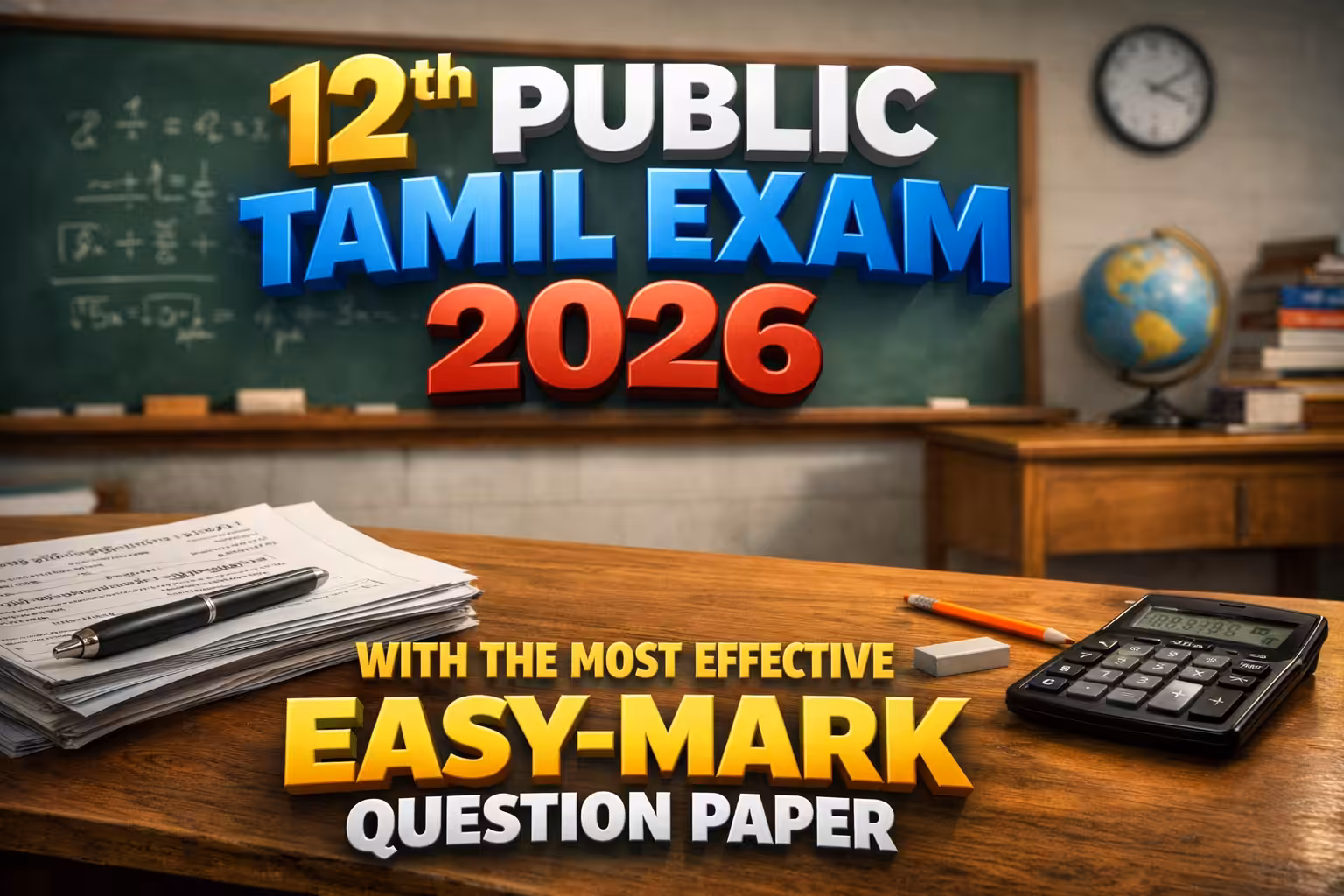 Crack Top Marks in 12th Public Tamil Exam 2026 with the Most Effective Easy-Mark Question Paper Strategy
