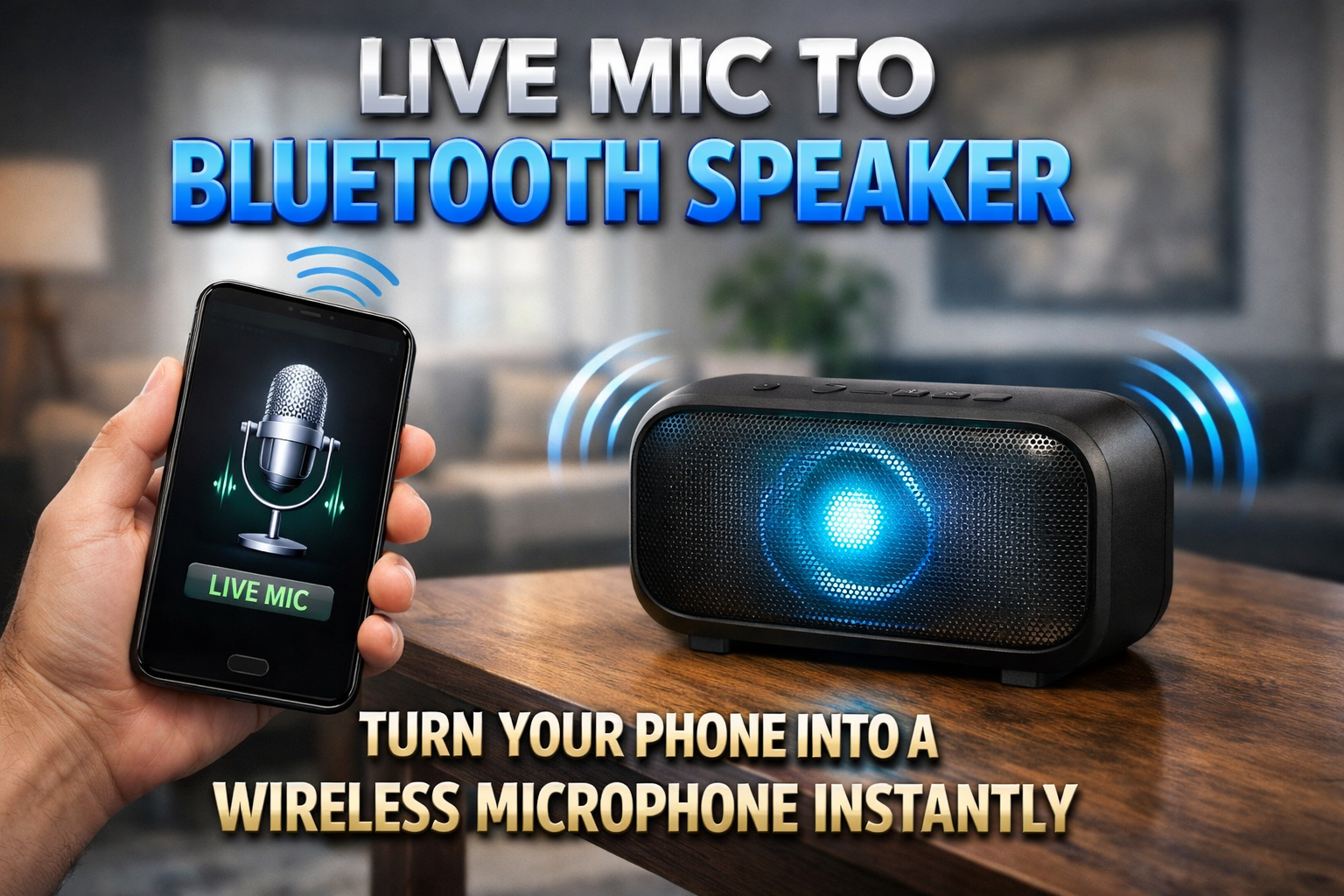 Live Mic to Bluetooth Speaker – Turn Your Phone into a Wireless Microphone Instantly