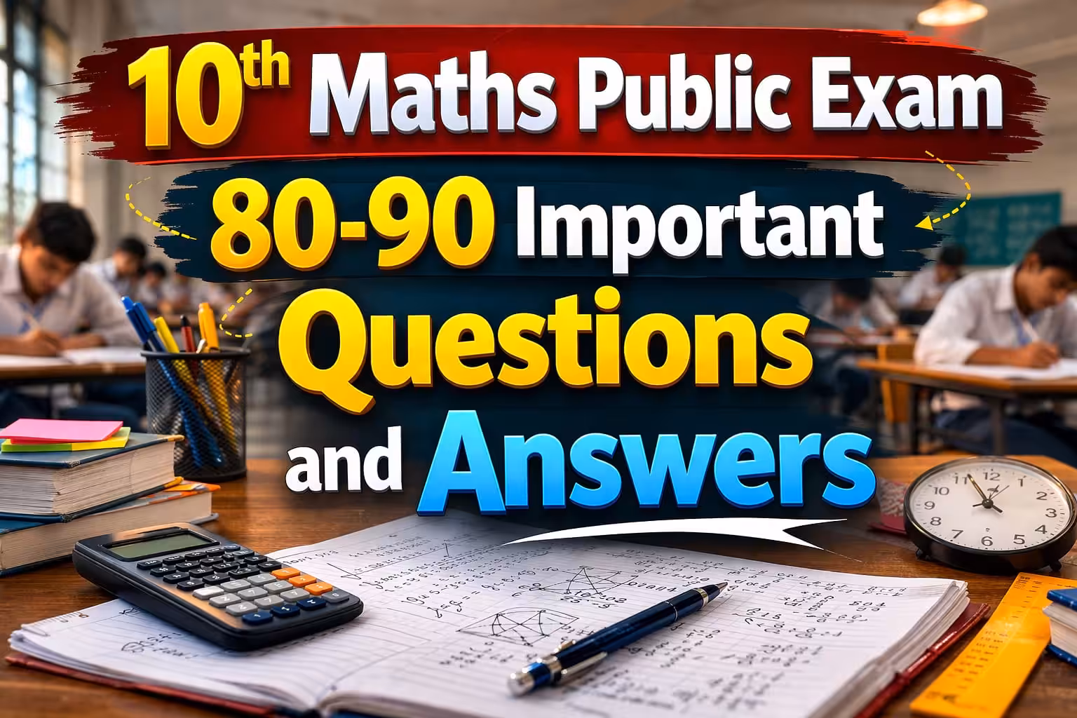 10th Maths Public Exam Important Questions and Answers