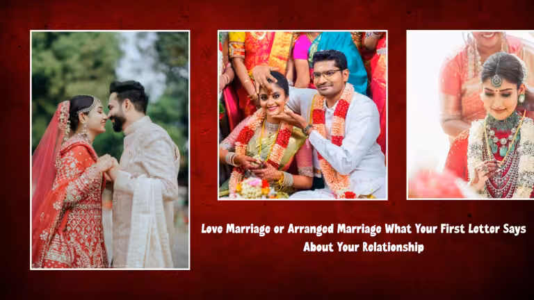 Love Marriage or Arranged Marriage What Your First Letter Says About Your Relationship