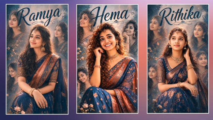 South Indian Woman With A lowing Smile Edit Prompt